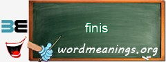 WordMeaning blackboard for finis